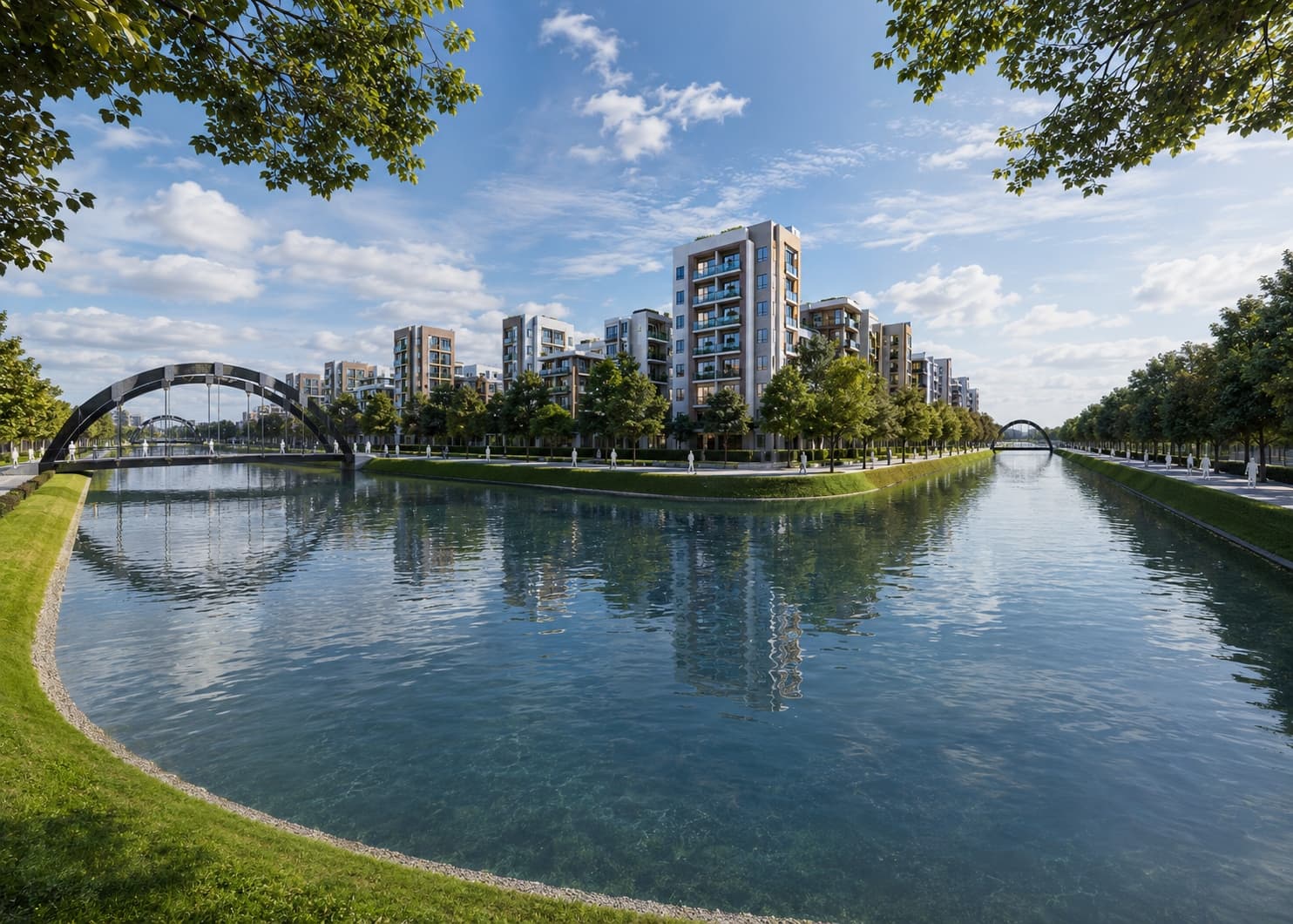 River view residential landscape at Anondo Bhubon